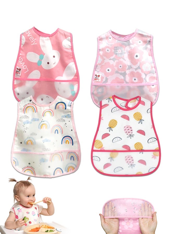Sweet Life Baby bibs Waterproof Toddler bib - Feeding bib with Pocket for Infant Boy Girl Washable 6-36M - Image 1